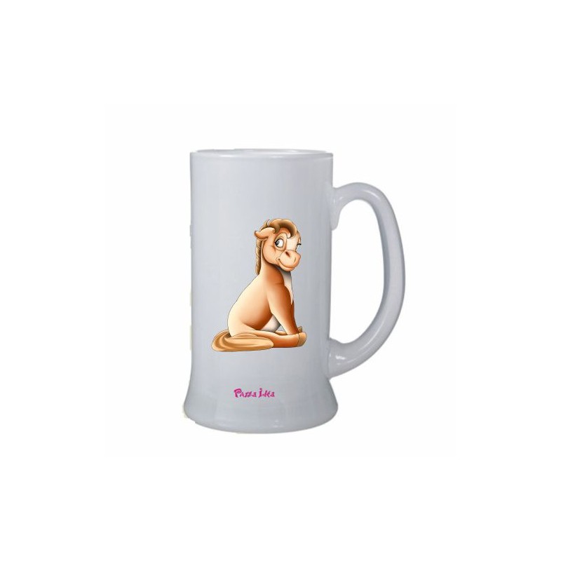 Boccale birra bicchiere con stampa mini pony femmina