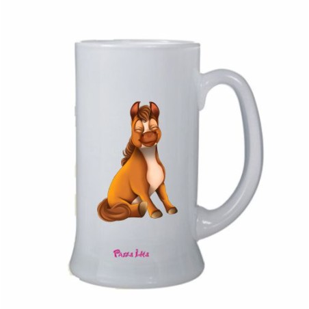 Boccale birra bicchiere con stampa mini pony maschio