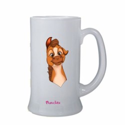 Boccale birra bicchiere con stampa mini pony maschio