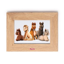 Cornice porta foto cm 10x15 stampa mini pony famiglia