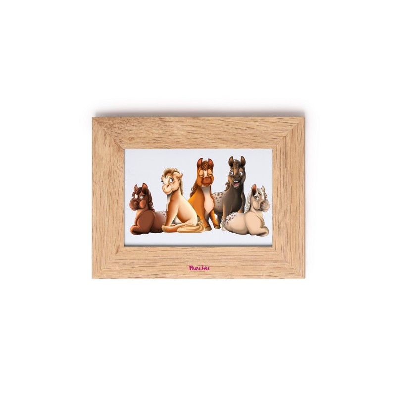 Cornice porta foto cm 10x15 stampa mini pony famiglia