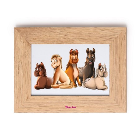 Cornice porta foto cm 10x15 stampa mini pony famiglia