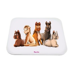 mouse pad tappetino pc con stampa mini pony famiglia