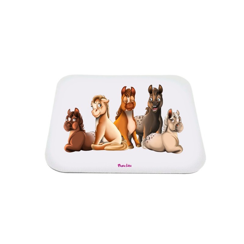 mouse pad tappetino pc con stampa mini pony famiglia