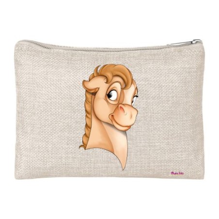 pochette bustina porta oggetti 20X15 con stampa mini pony femmina