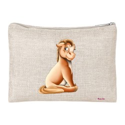 pochette bustina porta oggetti 20X15 con stampa mini pony femmina