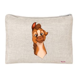pochette bustina porta oggetti con stampa mini pony maschio