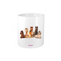 portapenne 8x10 con stampa mini pony famiglia