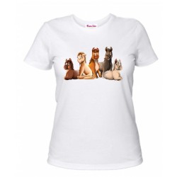 T-shirt donna con stampa mini pony  famiglia