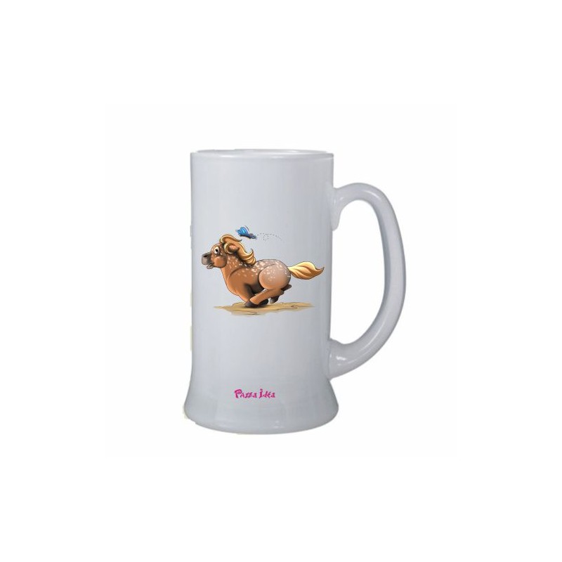 Boccale birra bicchiere con stampa mini pony femmina