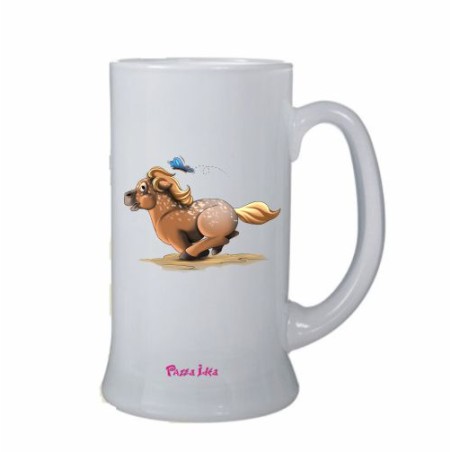 Boccale birra bicchiere con stampa mini pony femmina