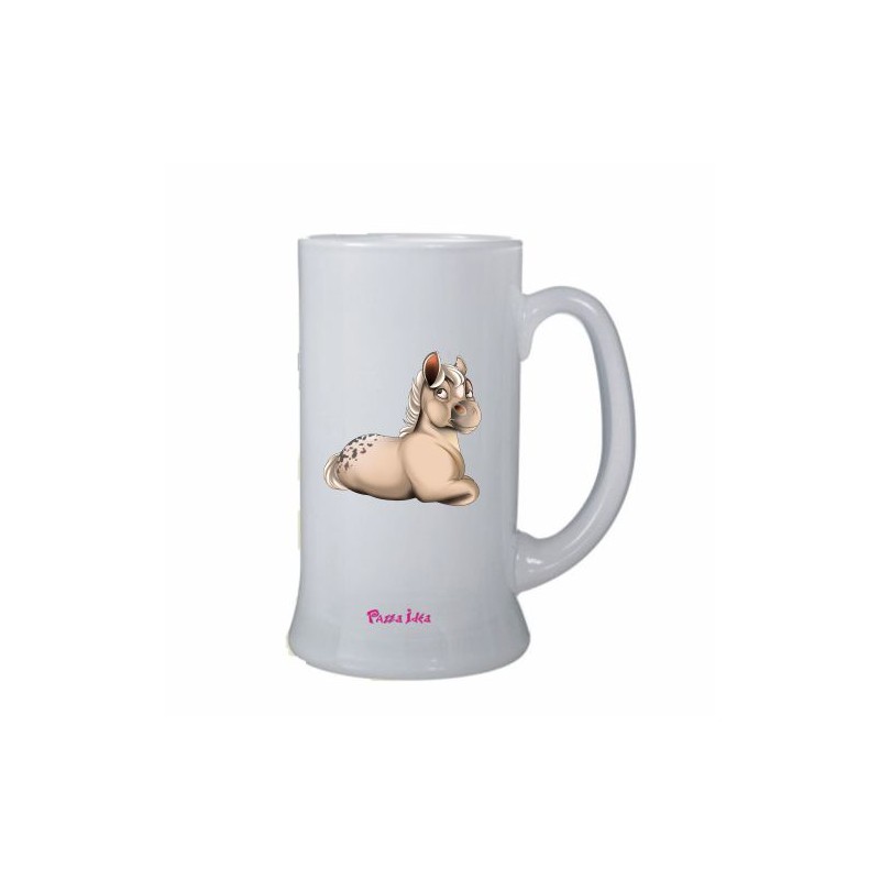 Boccale birra bicchiere con stampa mini pony femmina
