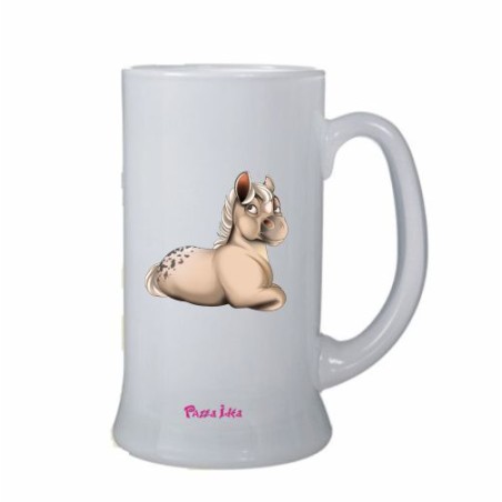 Boccale birra bicchiere con stampa mini pony femmina