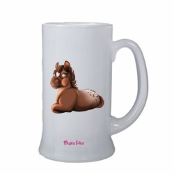 Boccale birra bicchiere con stampa mini pony maschio