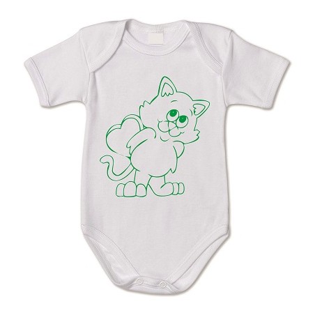 body bianco bambino con disegno orsetto