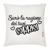  cuscino 40x40 scritta saro' la ragione dei tuoi sorrisi festa innamorati regalo