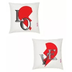 2 cuscini 40x40 scritta love regalo amore uomo donna festa innamorati