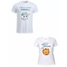 2 t-shirt bianca donna uomo scritta stiamo bene insieme come latte e biscotti