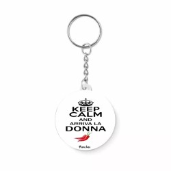 20 portachiavi portachiave scritta keep calm arriva la donna idea regalo festa