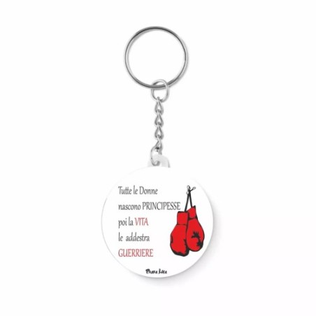 20 portachiavi scritta donne principesse vita guerriere idea regalo festa donna