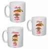 3 tazze 8x10 ceramica scritta baby mamma papa' elfo regalo festa natale famiglia