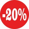 Adesivo saldi vetrofania stampa diametro 45 cm ideale Vetrine pubblicita' 20%