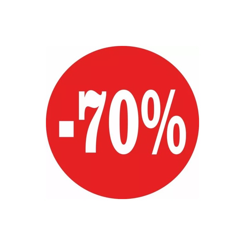 Adesivo saldi vetrofania stampa diametro 45 cm ideale Vetrine pubblicita' 70%