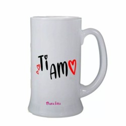 bicchiere birra vetro boccale scritta ti amo san valentino regalo amore