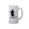 Boccale birra bicchiere 0,5 ml con scritta halloween mode gatto nero