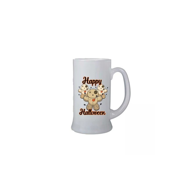 Boccale birra bicchiere 0,5 ml con scritta happy halloween