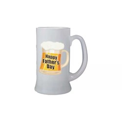 Boccale birra bicchiere ml 0,5 scritta happy father's day regalo festa del papà
