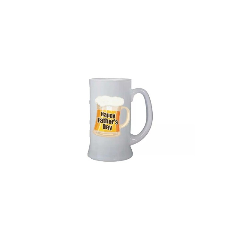 Boccale birra bicchiere ml 0,5 scritta happy father's day regalo festa del papà