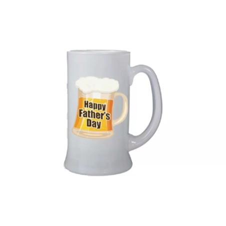 Boccale birra bicchiere ml 0,5 scritta happy father's day regalo festa del papà