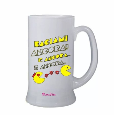 Boccale birra bicchiere scritta baciami ancora san valentino idea regalo