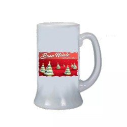 Boccale birra bicchiere scritta buon natale regalo natale uomo donna