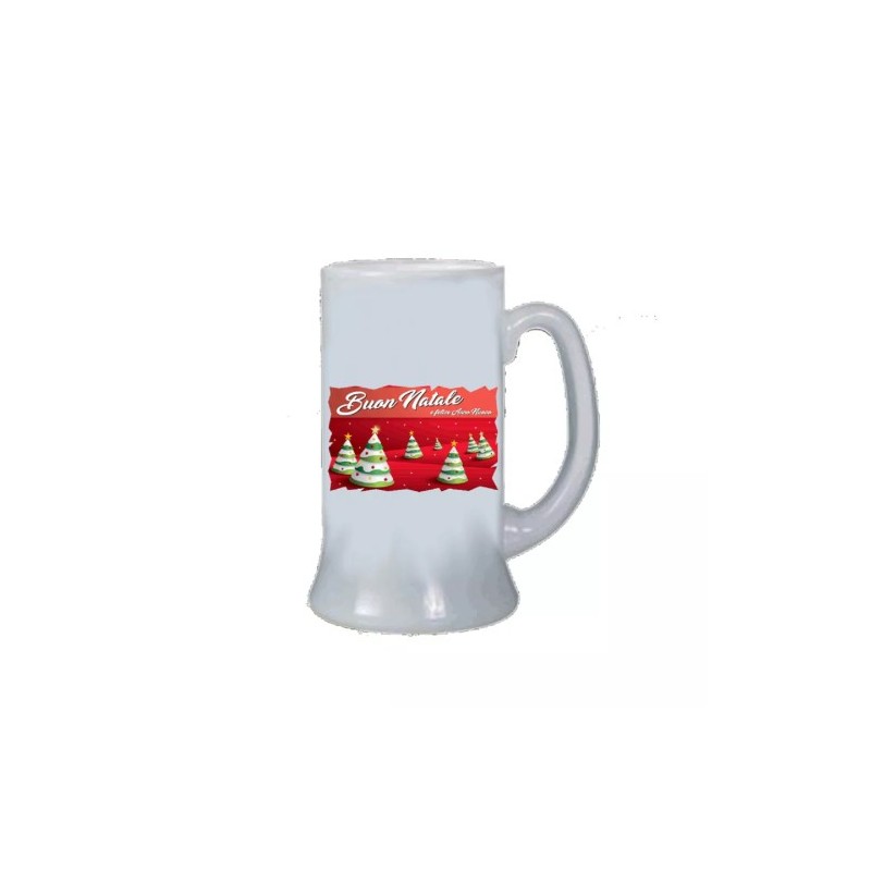 Boccale birra bicchiere scritta buon natale regalo natale uomo donna