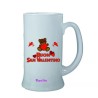 Boccale birra bicchiere scritta buon san valentino idea regalo cuore orsetto