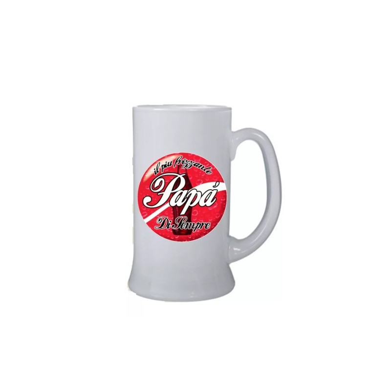 boccale birra bicchiere scritta frizzante papa' festa regalo compleanno