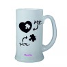 Boccale birra bicchiere scritta me you puzzle cuore san valentino idea regalo