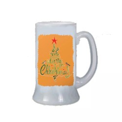 Boccale birra bicchiere scritta merry christmas buon natale regalo uomo donna
