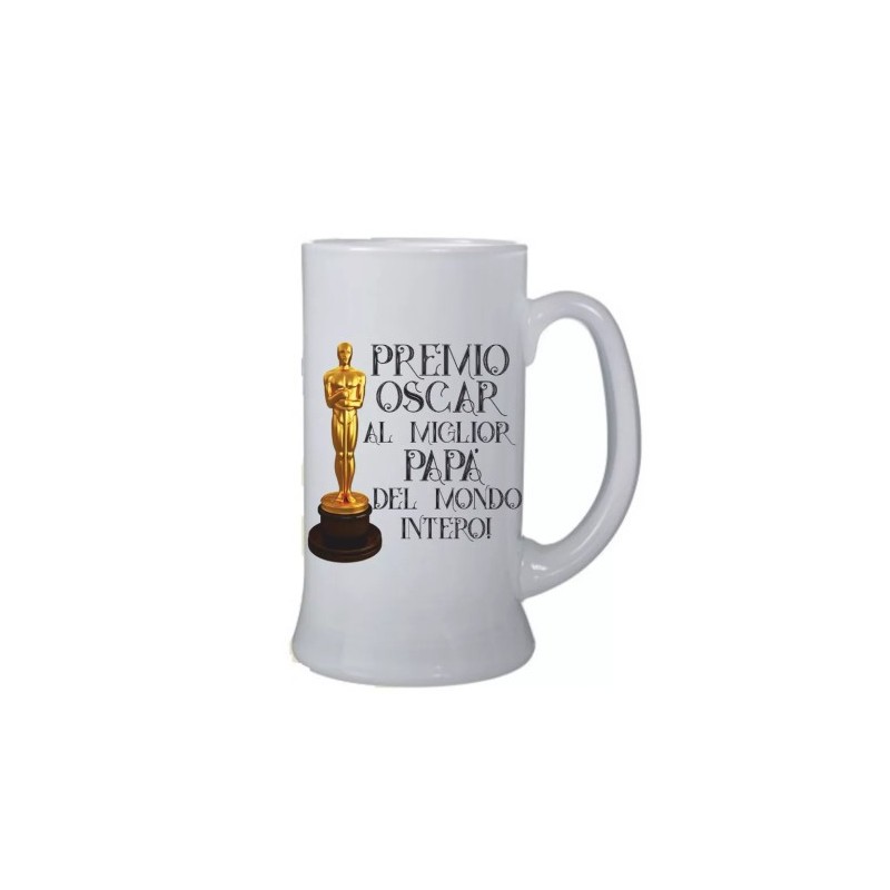 boccale birra bicchiere scritta premio oscar miglior papa' festa compleanno