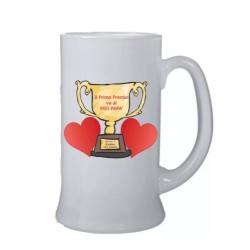 boccale birra bicchiere scritta primo premio al papa' festa regalo compleanno