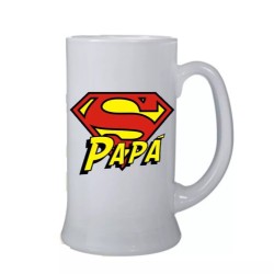 boccale birra bicchiere scritta super papa' festa idea regalo compleanno