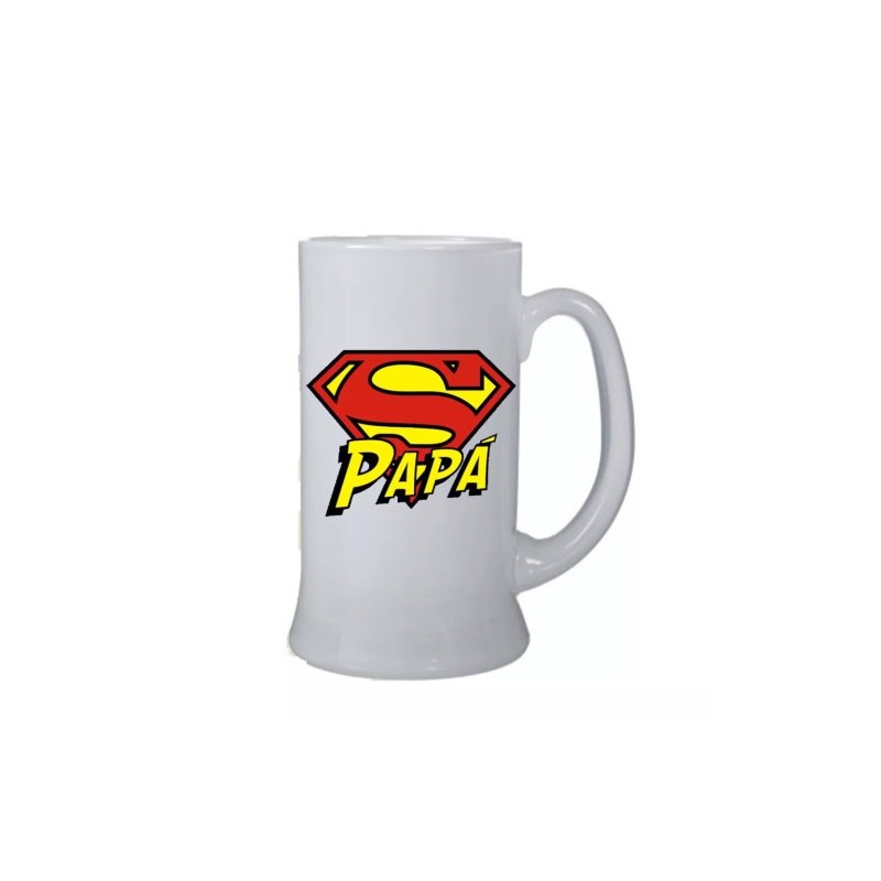 boccale birra bicchiere scritta super papa' festa idea regalo compleanno