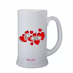 Boccale birra bicchiere scritta ti amo san valentino regalo uomo donna cuore