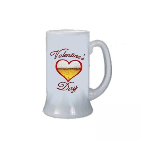 Boccale birra bicchiere scritta valentine's day cuore san valentino idea regalo