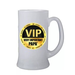 boccale birra bicchiere scritta vip very important papa' festa regalo compleanno