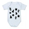 body bianco cotone bambino bambina disegno stelle albero idea regalo natale