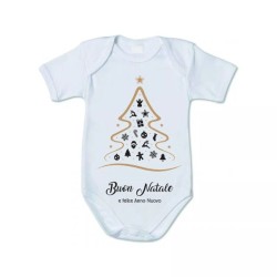body bianco cotone bambino bambina scritta buon natale e felice anno nuovo