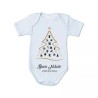 body bianco cotone bambino bambina scritta buon natale e felice anno nuovo